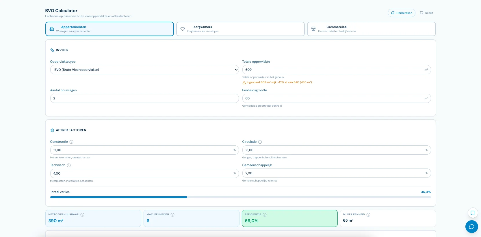 BVO Calculator screenshot